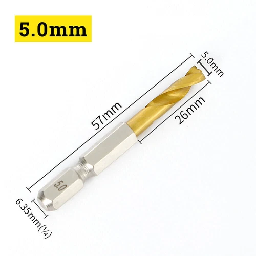 1.5-13mm Handhaben Bohrer Mit 1/4" Sechskantschaft Hss Spiralbohrer Bitaufnahme - Bild 24 von 25