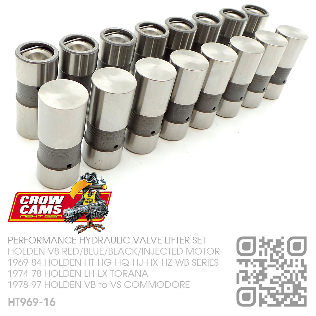 CROW CAMS HYDRAULIC VALVE LIFTERS V8 253 & 308 RED MOTOR [HOLDEN LHLX