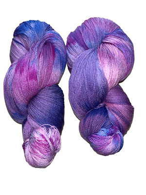 100 g extrafeines MERINO  LACE Garn ca.700 m - Handgefärbt  *FROSTY NIGHTS*