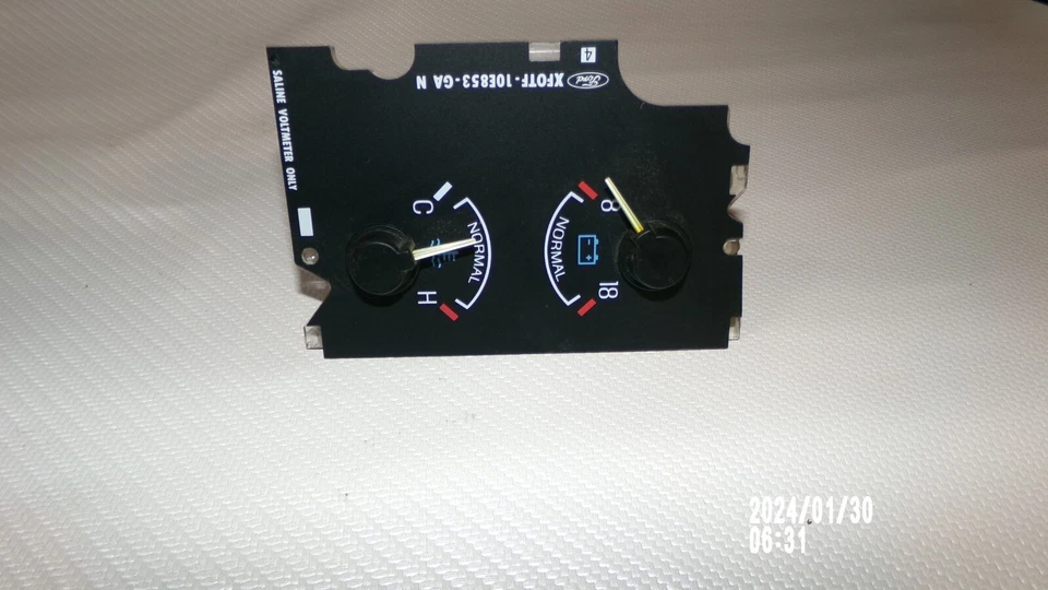 1987 1991 Ford Bronco Truck Instrument Cluster Temp Temperature Battery Gauge . Foto 2 de 4