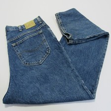 VTG WOMENS Lee Relax Fit Tapered Leg Mum Blue W 36 / L 33 REF (M16727