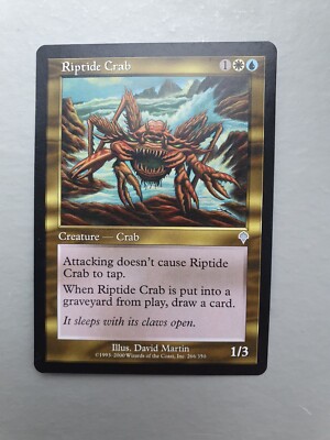 Riptide Crab, MTG Invasion (2000). Uncommon Multicolor Creature NM