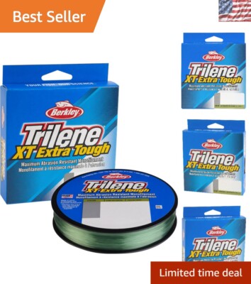 Trilene XT Fishing Line 30lbs - 220yd Long, Durable Low-Vis Green Monofilament