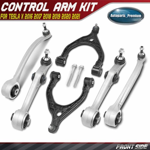 New 6pcs Front Lower & Upper Control Arm with Ball Joint for Tesla X
