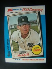 1982 Topps Baseball Card Kmart 20th Anniversary Denny McLain Detroit Tigers