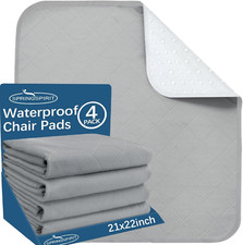 Waterproof Incontinence Chair Pads Washable Bed Underpad 4 Pack Quilted 22"x21"