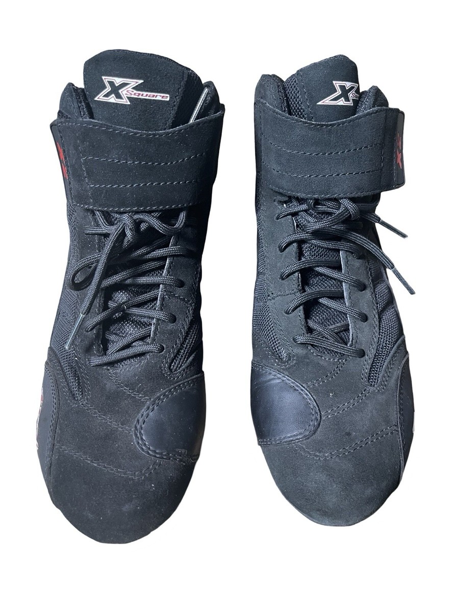 TCX Mens X-Square Motosports Shoes Black 9532 Motorcycle Lace Up