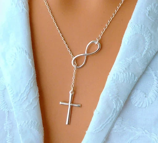 Cross with infinity symbol best sale necklace