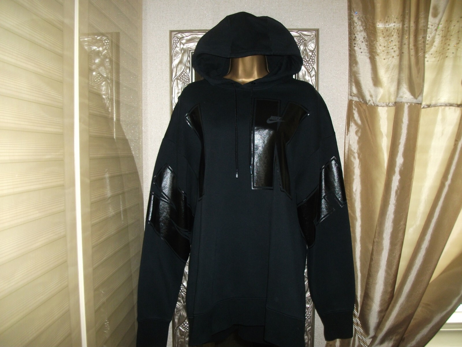 Women’s Nike Black Relax Fit Hooded Sweatshirt XL UK 16-18 Excellent Condition