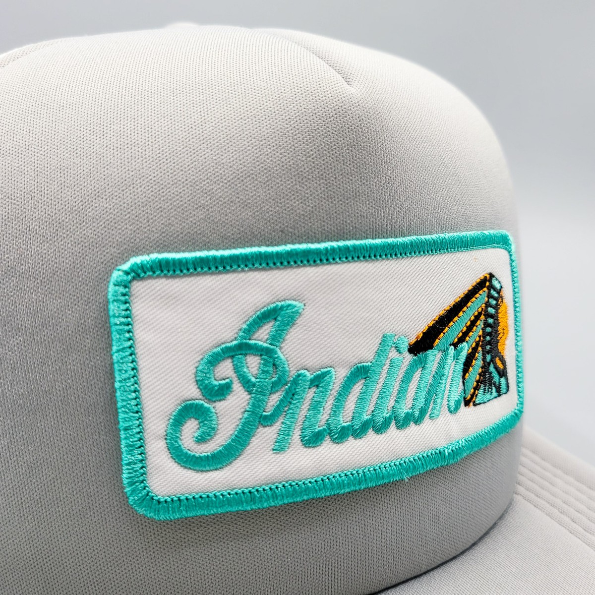 Retro Indian Motorcycle Embroidered Patch Hat Mesh Snapback Low Profile Cap 70s Indian Motorcycle Men main image 4