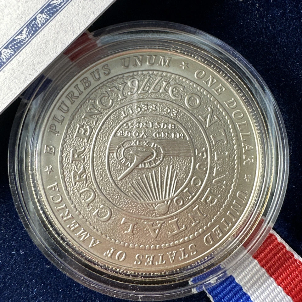 2006 P BUN Benjamin Franklin Founding Father Commemorative Silver Dollar OGP - Image 2 of 3