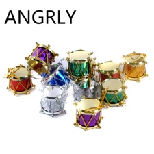 Laser Small drum Christmas Ornament colorful Mini Gift box Christmas Tree pendan