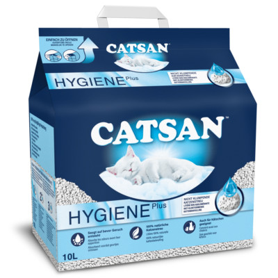 Catsan Hygiene Plus 10l Natürliche Bentonitstreu Klumpfrei Für Katzen
