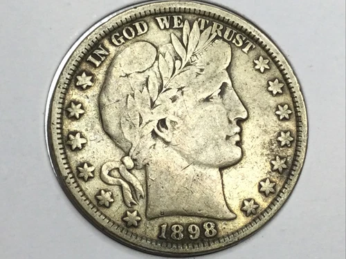 1898 Barber Half Dollar in fine