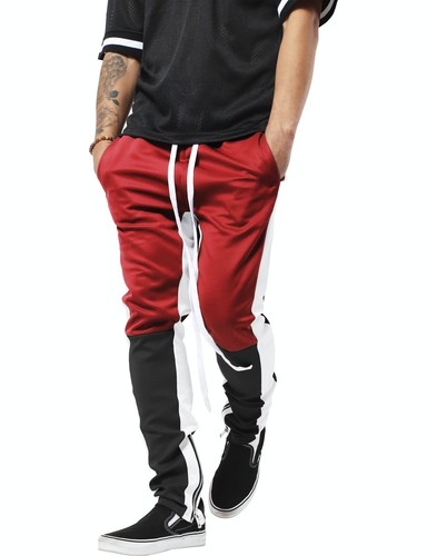 Pantaloni da uomo da pista jogger hip hop polilaterale cerniera alla caviglia cordino lungo techno - Foto 28 di 57