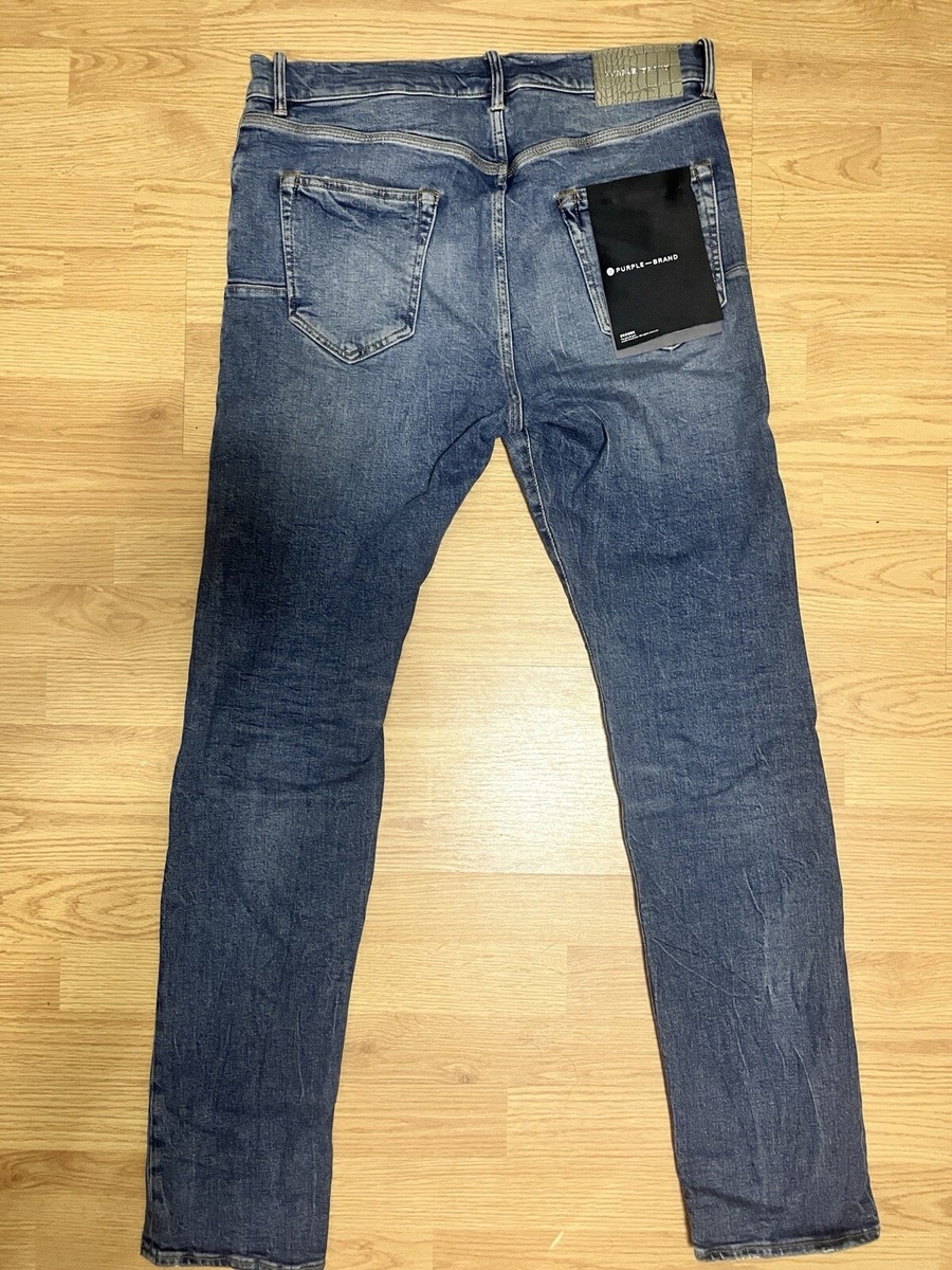 Purple Brand Jeans - P005 Thrashed Tinted Indigo Straight Slim