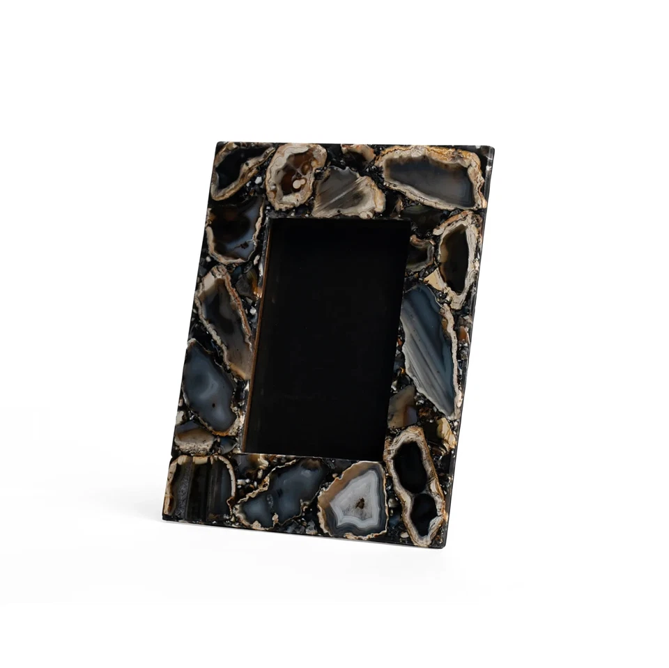 Wild Agate Photo Frame | Handmade Natural Stone Picture Frame | Luxury Home deco - Image 2 of 4