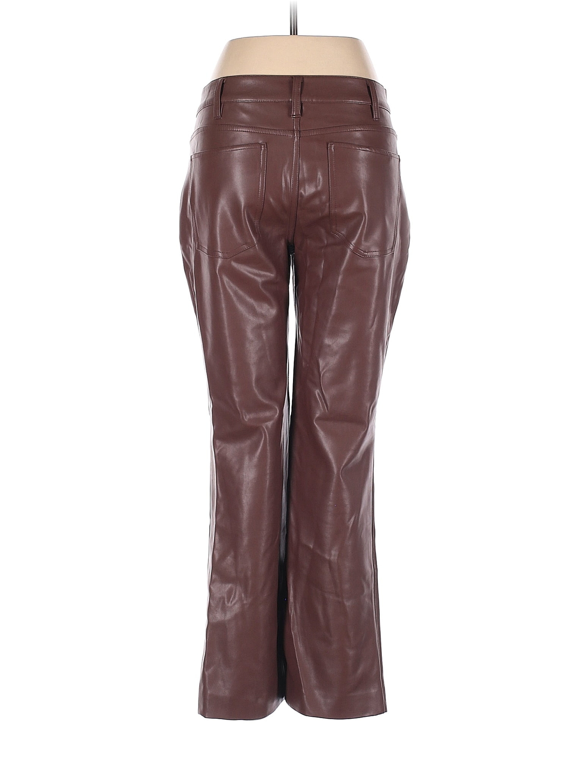 A.L.C. Women Brown Faux Leather Pants 6 eBay