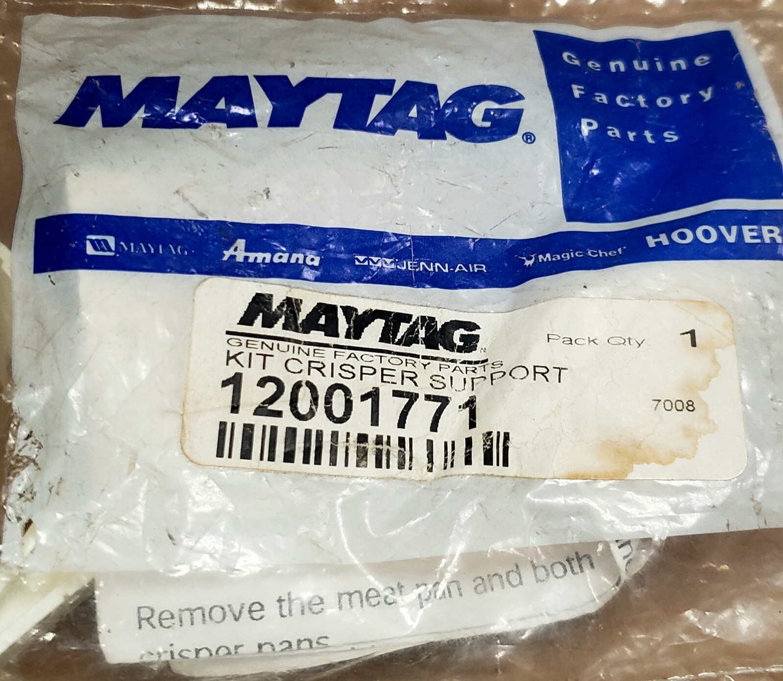 12001771-NEW Maytag Whirlpool Refrigerator 12001771 Crisper