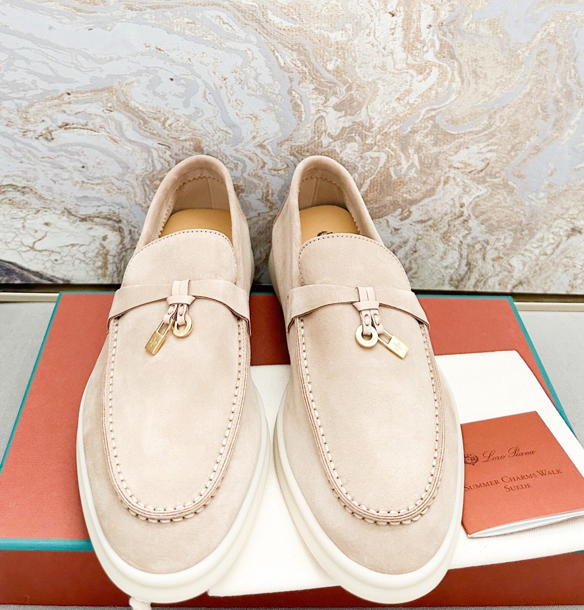 靴 Loro Piana Summer Charms Walk Summer Charms Walk Loafer Suede Chocolate | Loro Piana US