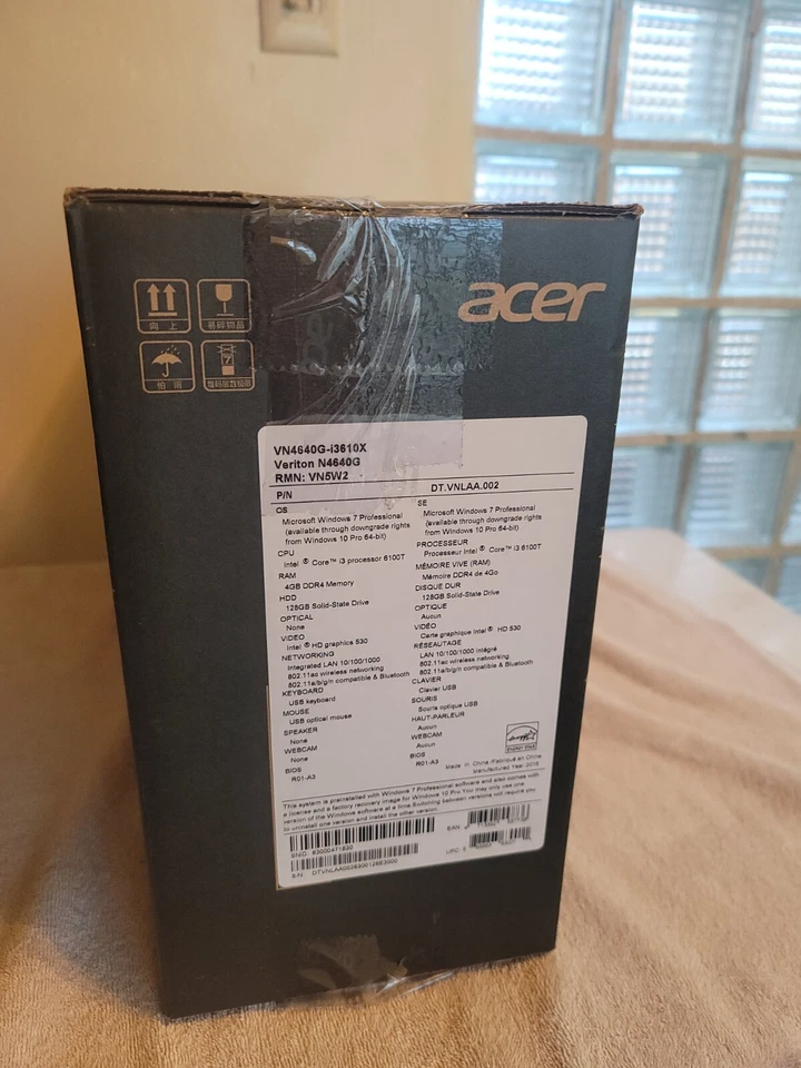 Acer Veriton N4640G Intel Core i3-6100T 3.2GHz RAM 4GB SSD 128GB - Image 2 of 4