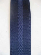 Men's Suspenders, Y Style Hi Lite Navy Blue Stripes, Button On Ears - USA Made