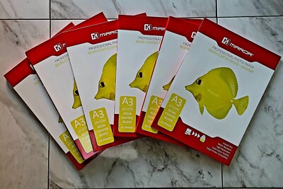 Profi Fotopapier A3 (A4,5,6 A7*) SPIEGEL 260 g/m² Resin beschichtet glänzend25 Blatt