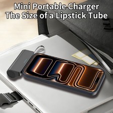 Power Bank 20000mAh Battery Small Mini Portable Charger with Built in 2 Cables