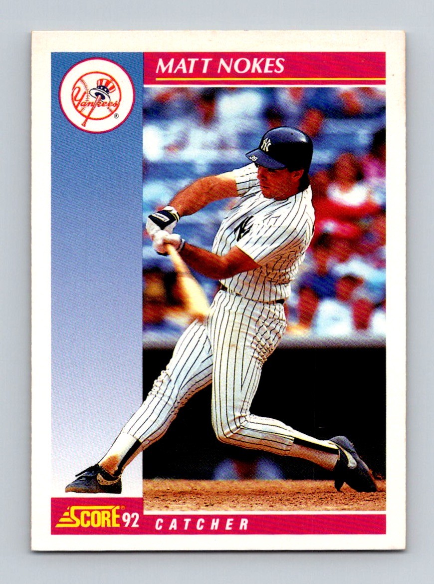 1992 Score MATT NOKES #573 New York Yankees