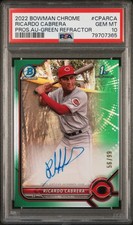 2022 Bowman Chrome - Ricardo Cabrera #CPA-RCA Green Refractor Autograph PSA 10