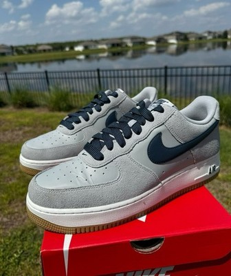 12.5 MEN'S NIKE AIR FORCE ONE AF1 LOW GRAY / BLUE IB6388-003 SNEAKERS