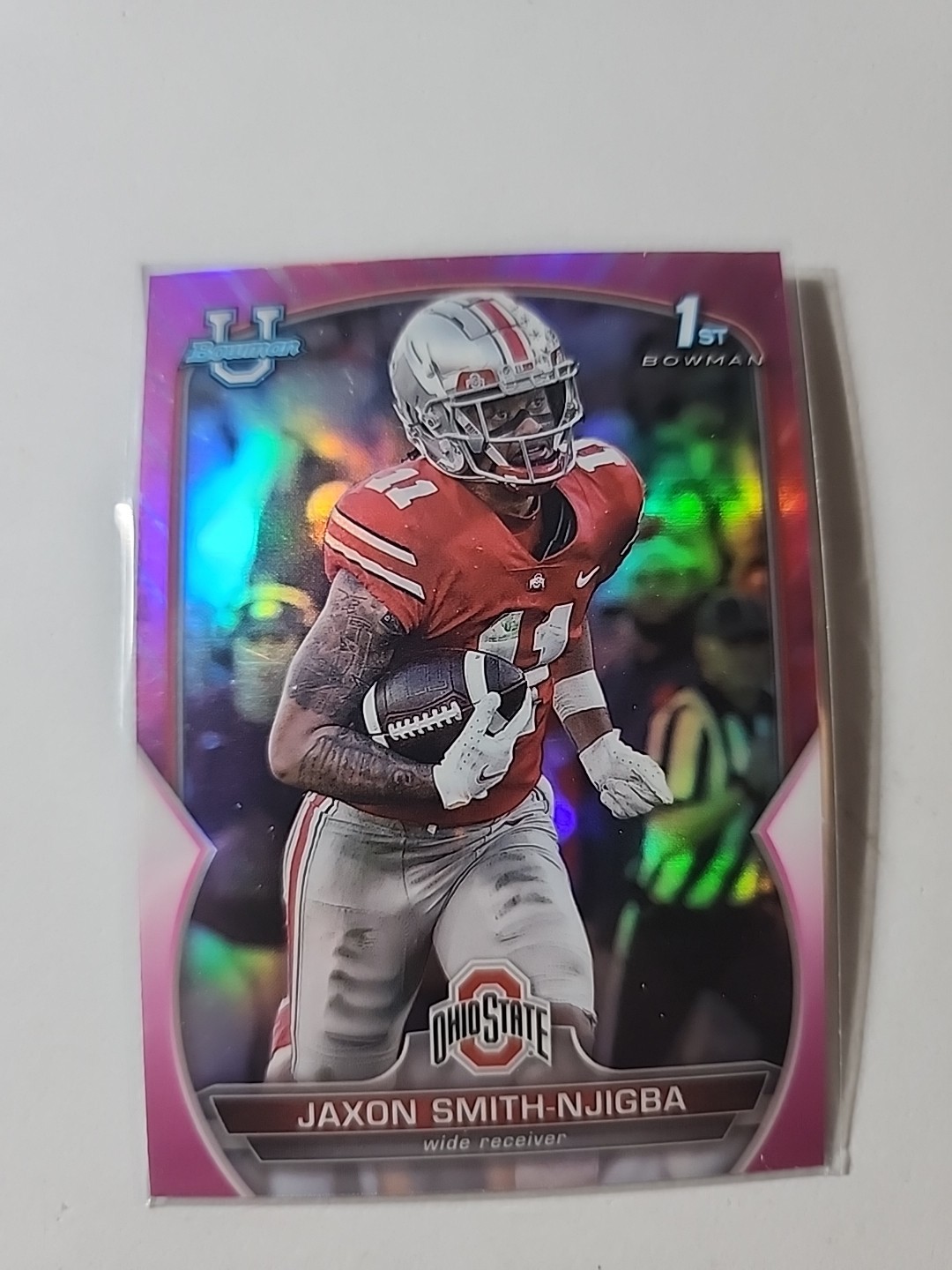 JAXON SMITH-NJIGBA 2022 1st Bowman U Chrome Pink Refractor #78 OSU SEAHAWKS