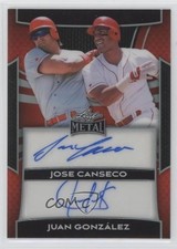 2025 Leaf Metal Dual Red Prismatic 14/15 Jose Canseco Juan Gonzalez Auto 6a6