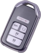 Key Fob Case TPU Cover Compatible with Universal Button-Transparent Purple