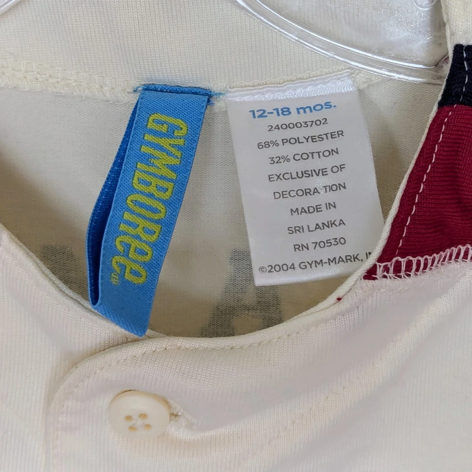 Camiseta deportiva de béisbol Gymboree THE GREAT BAMBINI vintage 2004 bebé 12-18 meses Foto 3 de 4