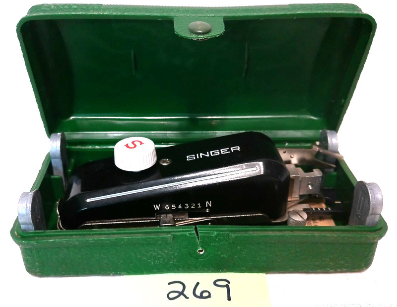 Singer Buttonholer Attachment W654321N Vintage Sewing Machine Part with Case