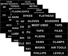 Magnetic Tool Box Organizer Labels 72 Pcs, 4 X 1 Inches 