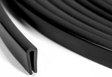 Rubber Edge Trim Black, U Channel PVC Plastic, Metal Edge Protector Fit for 0.16