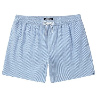 Men's Swim Shorts 5 inch Seersucker Swimming Trunks for Men Swim Suits Beach ...