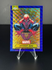 2024 Topps Chrome Marvel #1 Spider-Man Blue Wave Refractor /150 Color Match