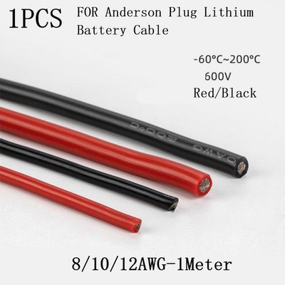 Anderson-Stecker Kabel PVC Battery Welding Cable 8awg/10awg/12awg Black & Red