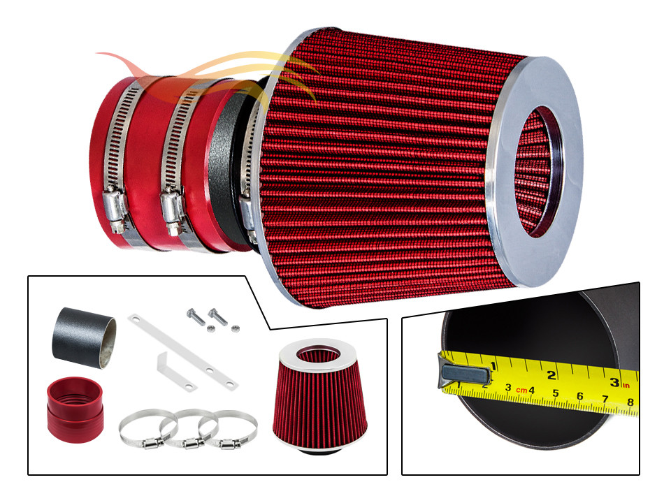 BCP RW RED 1994-1996 Chevy Beretta 3.1L V6 Z26 Short Ram Air Intake Kit+Filter