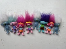 Dreamworks Trolls Mini Figures Toys Lot of  9 Tiny Troll Figures