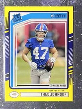 2024 Panini Donruss - Theo Johnson #357 Press Proof Yellow New York Giants