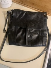 Borsa a tracolla Nardelli nera ferramenta argento chiusura zip borsa charm