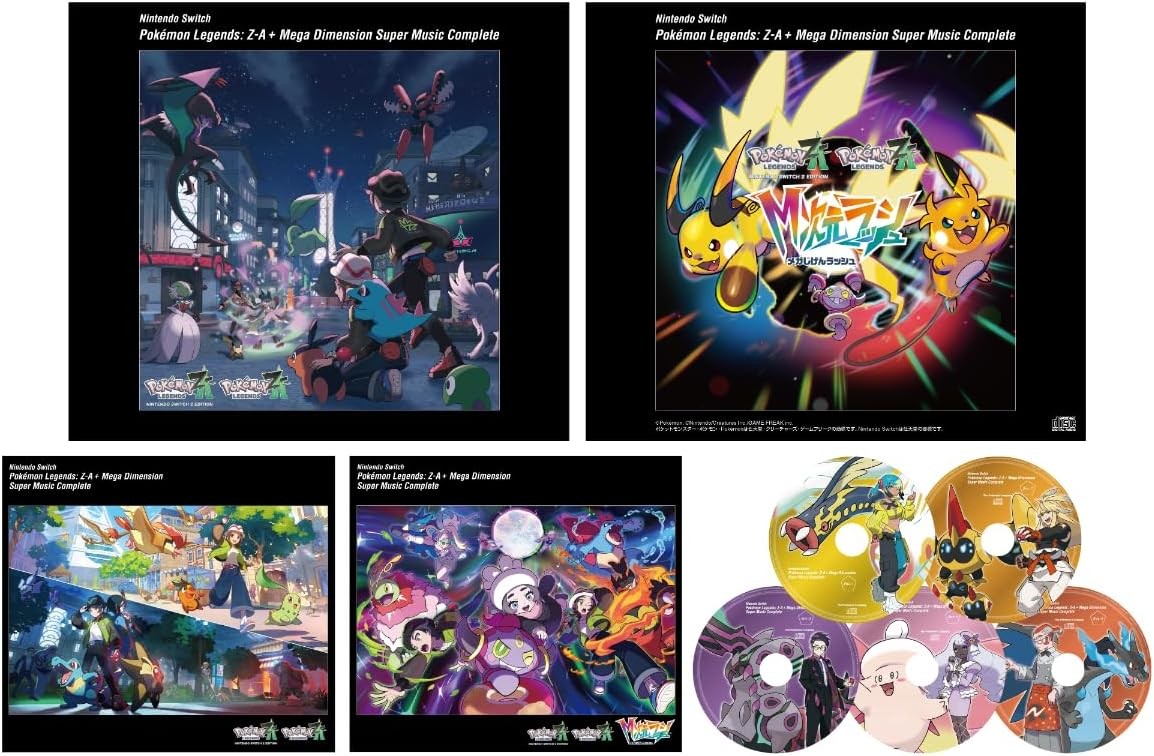 アニメ Pokemon Music Collection Complete 9 CDs Pokemon LEGENDS Z-A + Mega Dimension Rush Super Music Complete