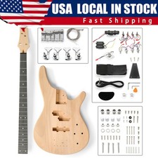 DIY 4 String IB Style Electric Bass Guitar Kits with Body, Neck and Accessories
