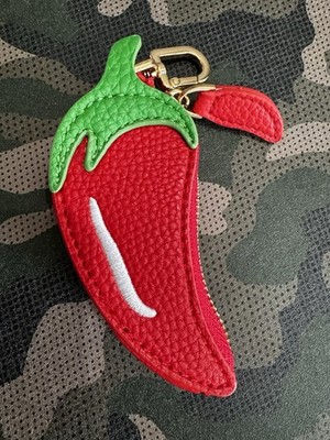 New!! Chili Pepper AirTag Air POD Coin Purse Bag Charm Cute Rare Hard To Find