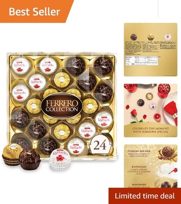 Indulge in Luxury: Collection Gift Box with 24 Hazelnut & Dark Chocolate Treats