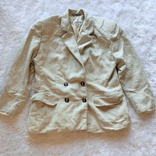 vintage Valentino Miss V blazer cream corduroy fabric with pinstripe design